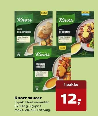 SuperBrugsen Knorr saucer tilbud