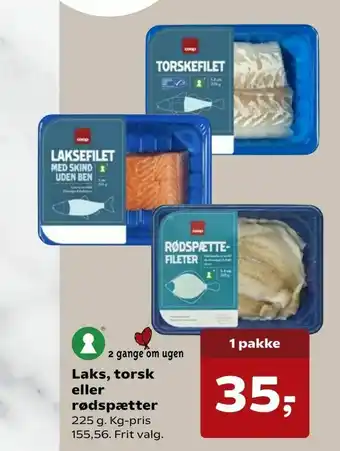 SuperBrugsen Laks, torsk eller rødspætter tilbud