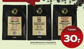 SuperBrugsen Cirkel kaffe Grand Cru eller Big five tilbud