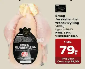 SuperBrugsen Smag forskellen hel fransk kylling tilbud