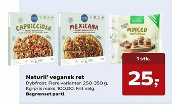 SuperBrugsen Naturli' vegansk ret tilbud
