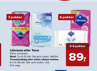 SuperBrugsen Libresse eller Tena tilbud