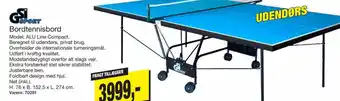 Bordtennisbord Model: ALU Line Compact