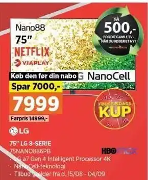 Power 75'' lg 8-serie tilbud