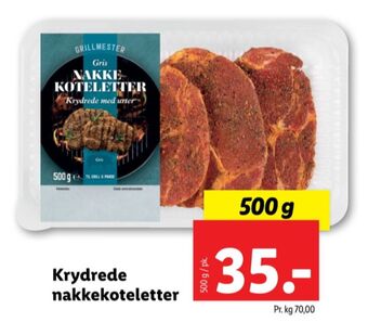 Lidl Grillmester nakkekoteletter tilbud