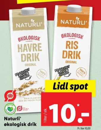 Lidl Naturli' havredrik tilbud