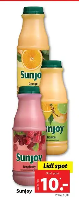 Lidl Sunjoy juice tilbud