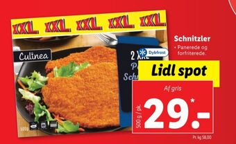 Lidl Culinea skinkeschnitzler tilbud