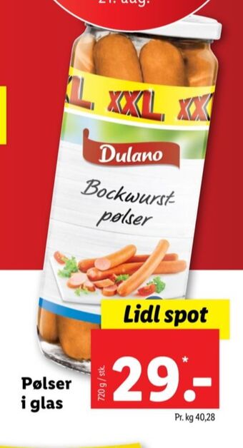 Lidl Dulano pølser tilbud