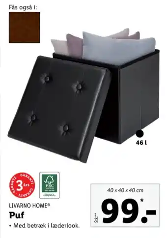 Lidl Livarno puf tilbud
