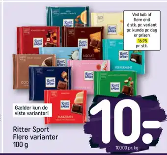 REMA 1000 Ritter sport chokoladeplade marzipan tilbud