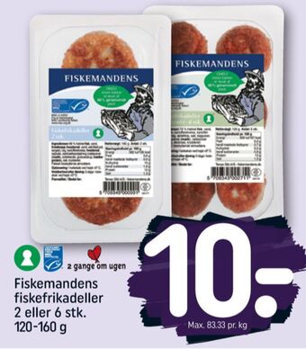 REMA 1000 Fiskemandens fiskefrikadeller tilbud