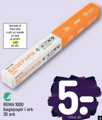 REMA 1000 Rema 1000 bagepapir tilbud