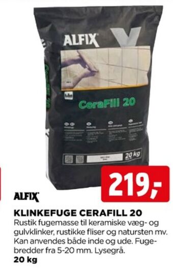 jem & fix Alfix fugemasse tilbud
