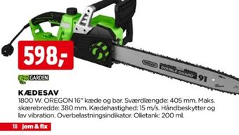 jem & fix Garden kædesav tilbud