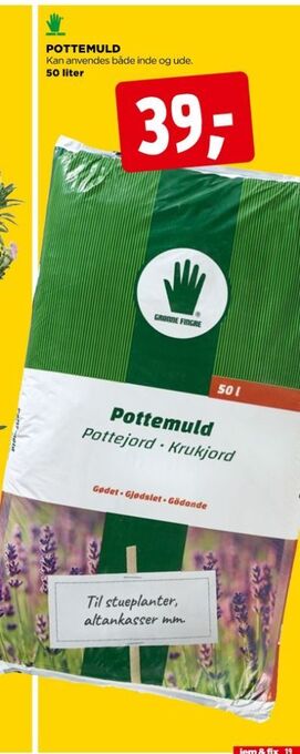 jem & fix Grønne fingre pottemuld tilbud