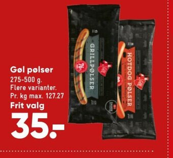Bilka Gøl Pølser tilbud