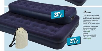 Harald Nyborg Luftmadras med Indbygget Pumpe tilbud