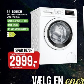 Skousen Bosch vaskemaskine wau28ui8sn tilbud