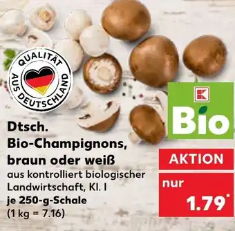 Kaufland Dtsch. Bio-Champignons braun oder Weiß tilbud