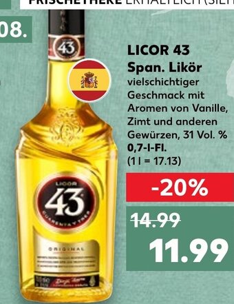 Kaufland Licor 43 Span. Likör tilbud