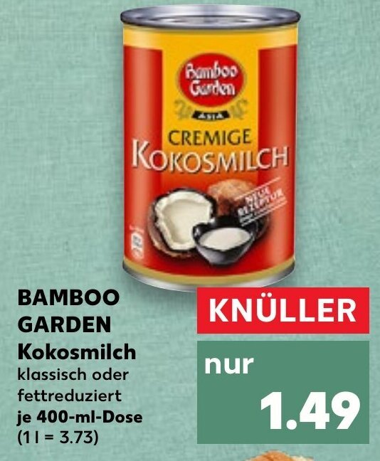 Bamboo Garden Kokosmilch tilbud hos Kaufland