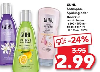 Kaufland Guhl Shampoo, Spülung oder Haarkur tilbud