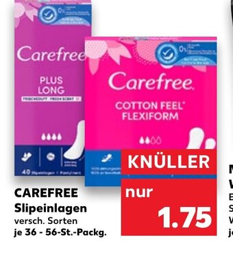 Kaufland Carefree Slipeinlagen tilbud