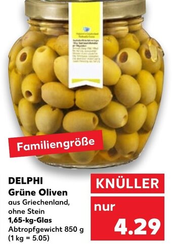 Kaufland DE Delphi Grüne Oliven tilbud