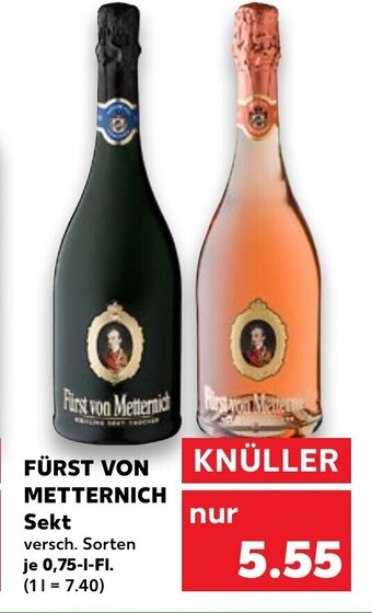 Kaufland Fürst Von Metternich Sekt tilbud