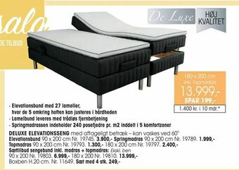 Daells Bolighus Sættilbud inkl. elevationsbund, springmadras og topmadras/topmadrasser tilbud