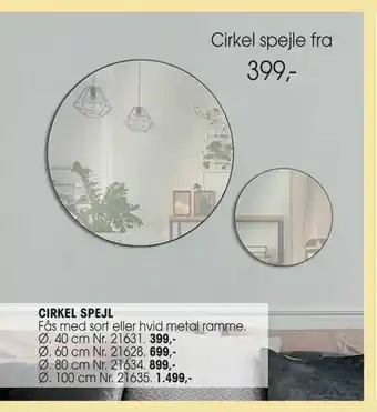 Daells Bolighus Cirkel spejl tilbud