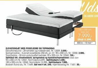Daells Bolighus Sættilbud inkl. elevationsbund, springmadras og topmadras/topmadrasser tilbud