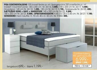 Daells Bolighus Sættilbud seng + gavl + nakkepude tilbud