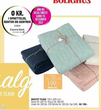 Daells Bolighus Quiltet plaid tilbud