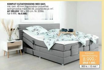 Daells Bolighus Komplet elevationsseng med gavl tilbud