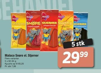 Fakta Tyskland Malaco Snøre el. Stjerner tilbud