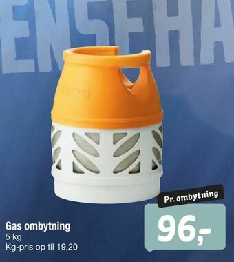 Gas ombytning