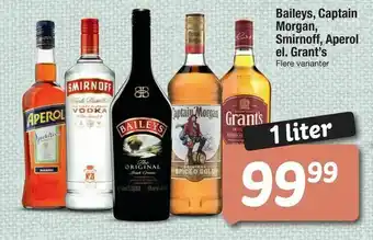 Fakta Tyskland Baileys, Captain Morgan, Smirnoff, Aperol el. Grant's tilbud