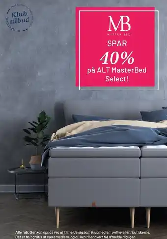 Drømmeland Masterbed select klubtilbud spar 40 % tilbud