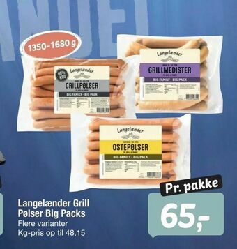 Fakta Tyskland Langelænder Grill Pølser Big Packs tilbud