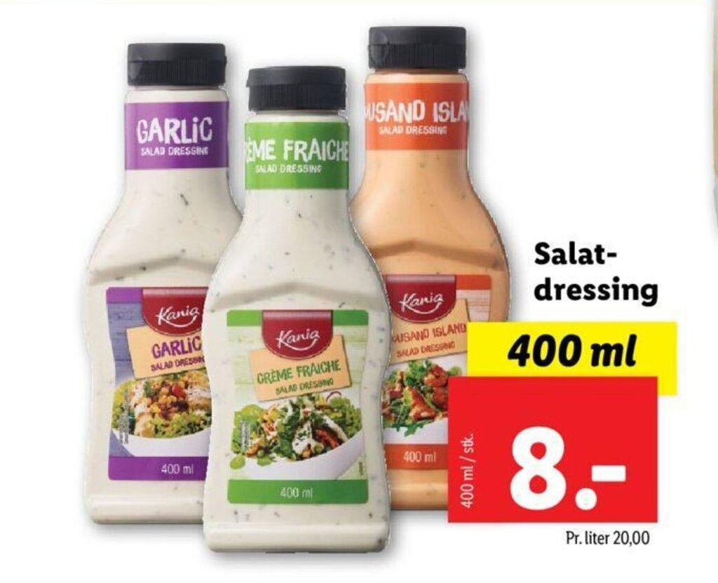 Salatdressing tilbud hos Lidl