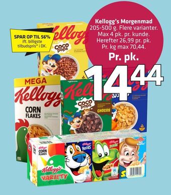 Fleggaard Kellogg's morgenmad tilbud