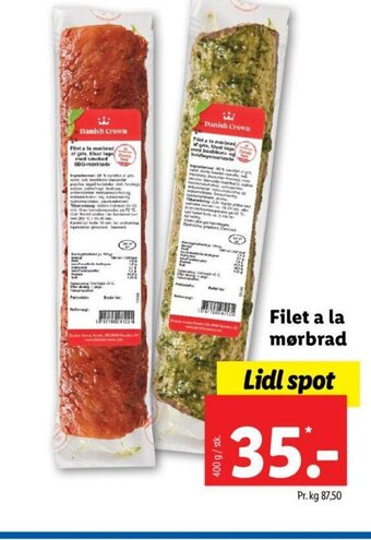 Lidl Filet a la mørbrad tilbud