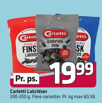 Fleggaard Carletti lakridser tilbud
