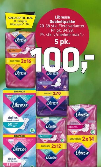 Fleggaard Libresse dobbeltpakke tilbud