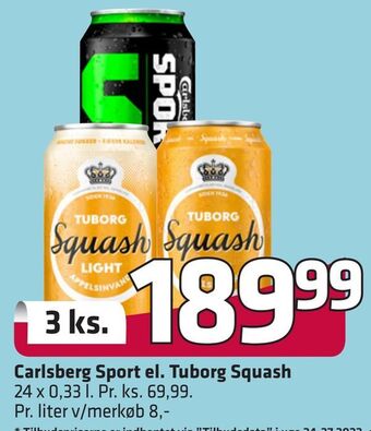 Fleggaard Carlsberg sport el. tuborg squash tilbud