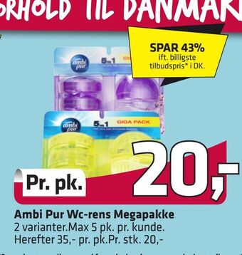 Fleggaard Ambi pur wc-rens megapakke tilbud