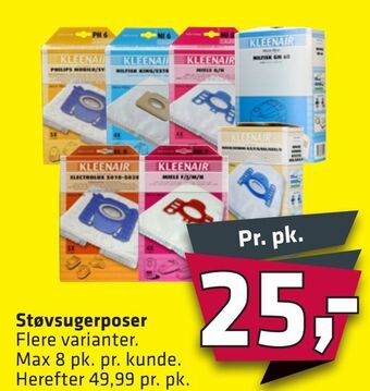 Fleggaard Støvsugerposer tilbud