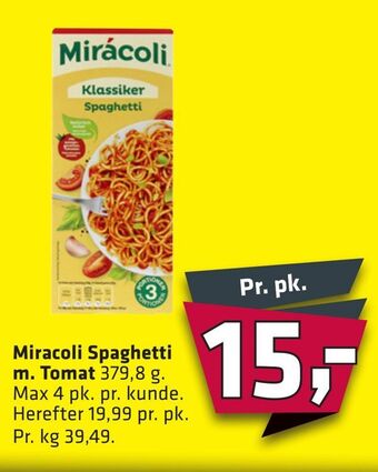 Fleggaard Miracoli spaghetti m. tomat tilbud
